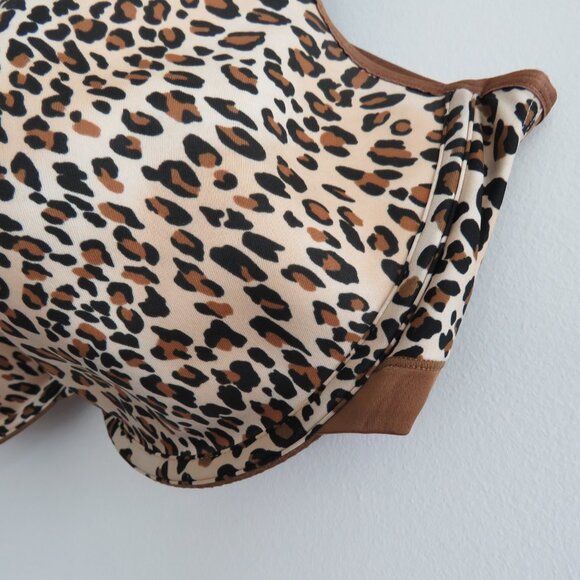 CACIQUE Smooth Boost Leopard Cheetah Print Bra - Size 44DDD - Picture 6 of 13